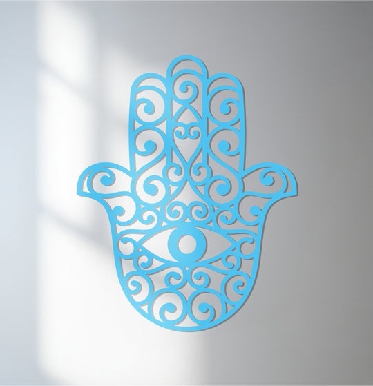 Hamsa hand metal wall art