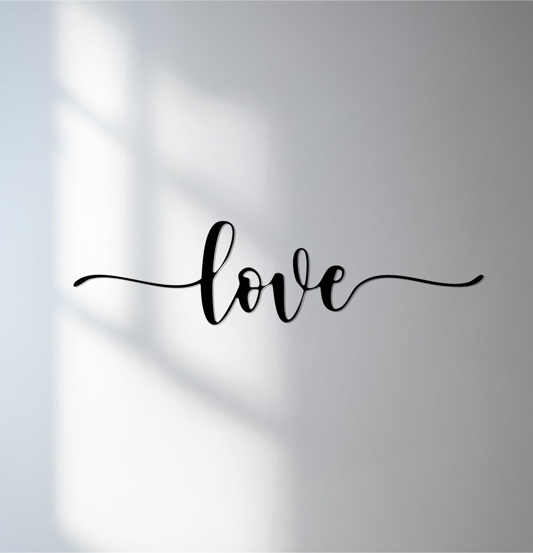 Love word metal wall art décor