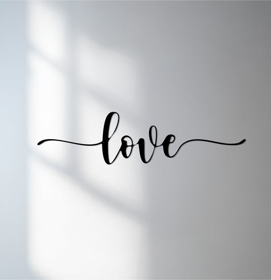 Love word metal wall art décor