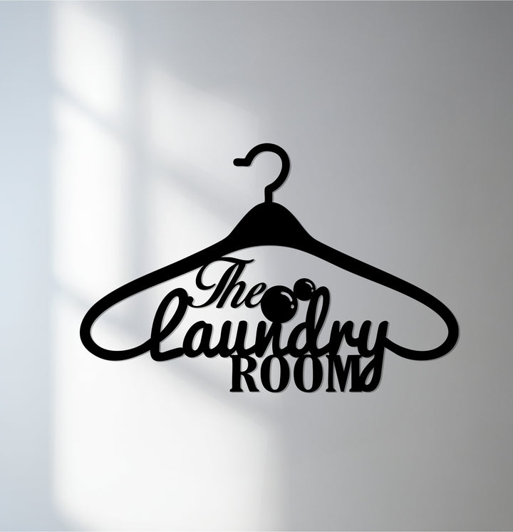 The Laundry Room metal wall art hanger design