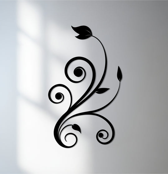 Floral vine metal wall art elegant decor