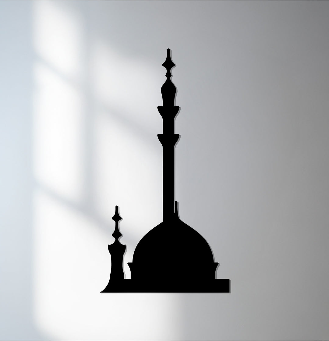 Minaret silhouette metal wall art