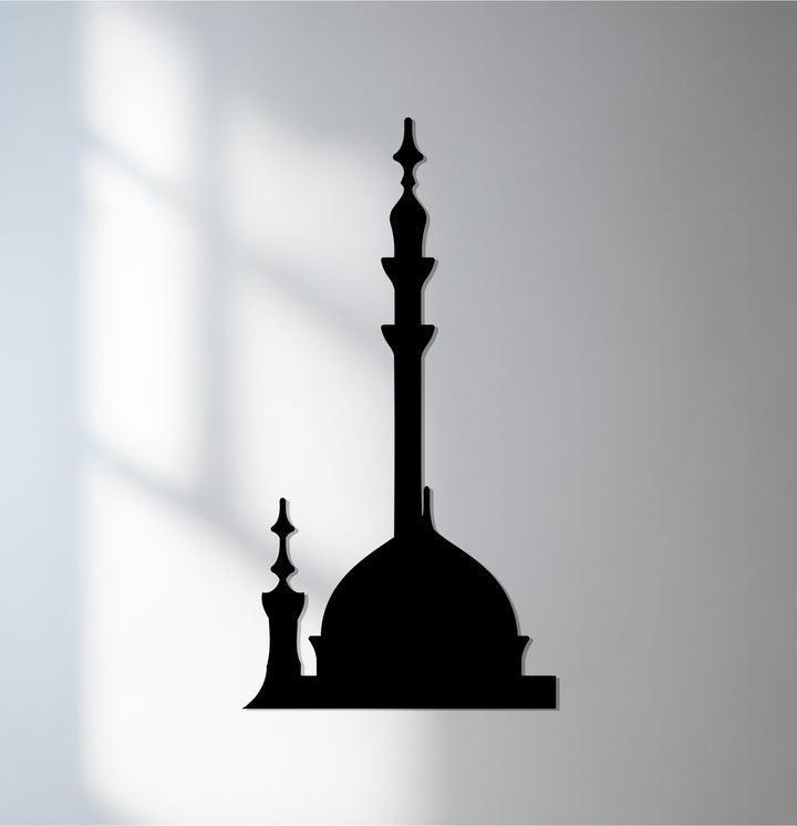Minaret silhouette metal wall art