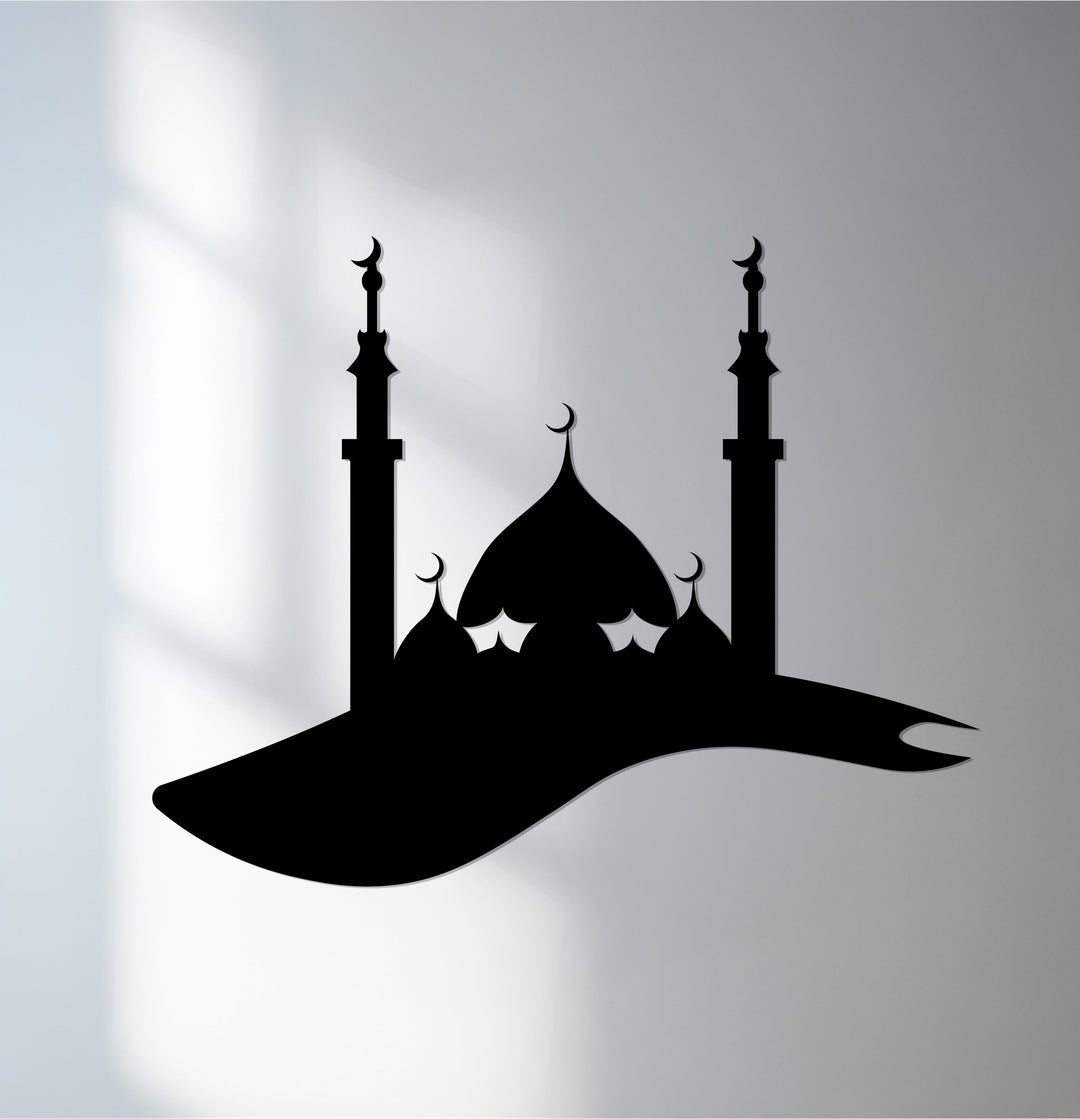 Islamic mosque silhouette metal wall art