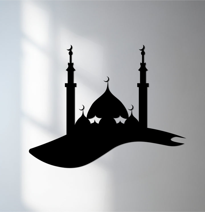 Islamic mosque silhouette metal wall art