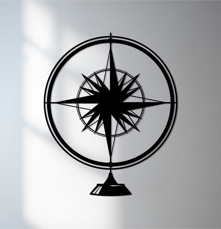Compass rose metal wall art nautical decor