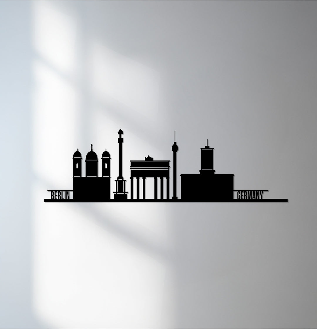 Berlin skyline metal wall art modern decor