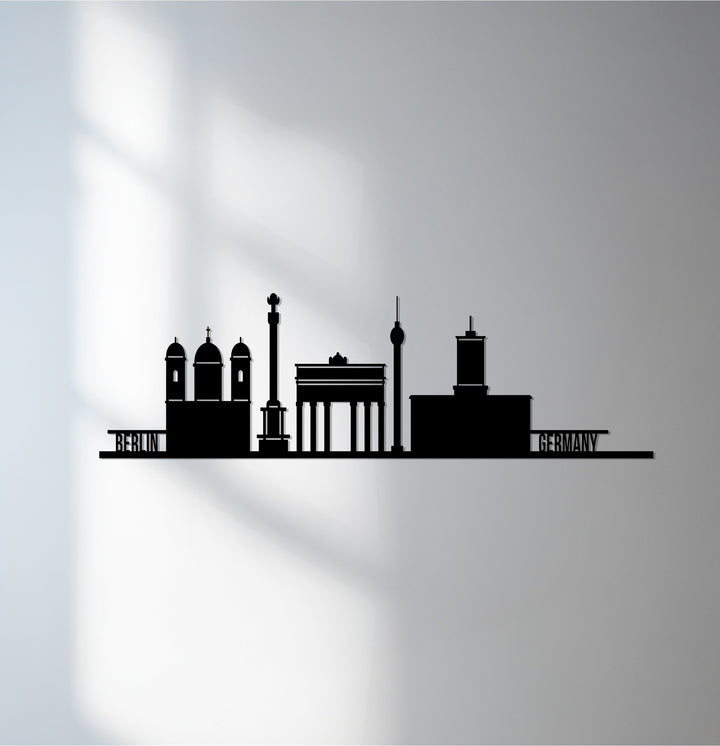 Berlin skyline metal wall art modern decor