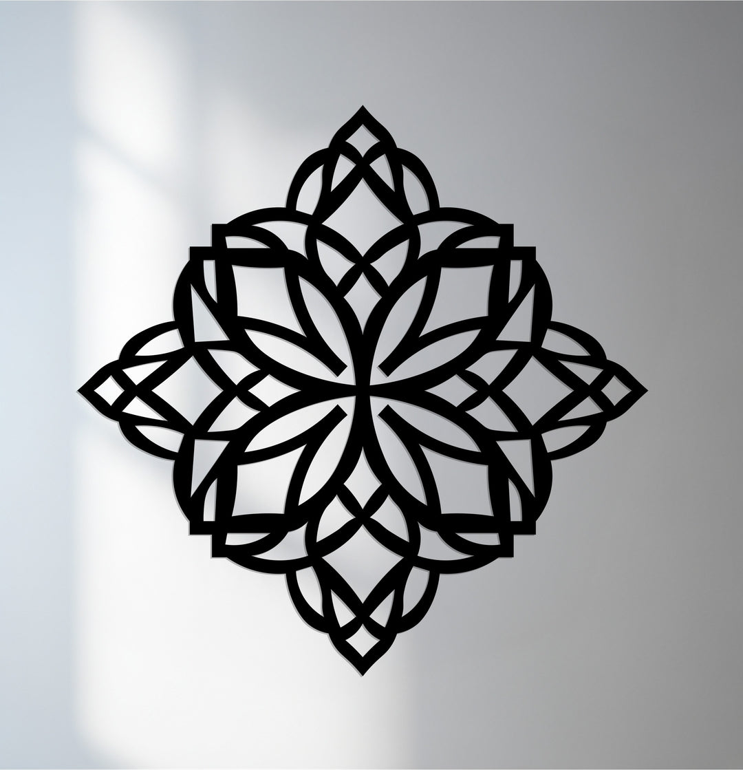 Geometric mandala metal wall art décor