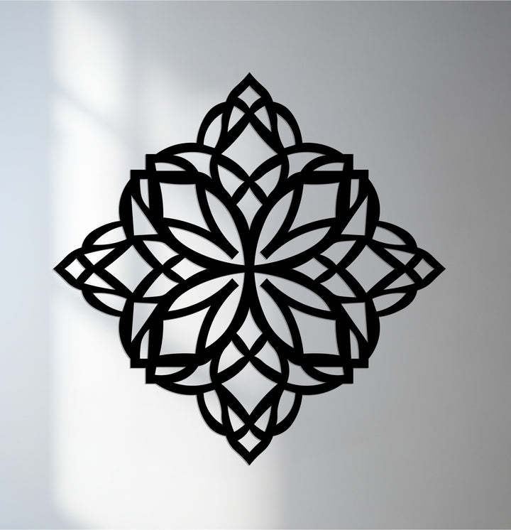 Geometric mandala metal wall art décor
