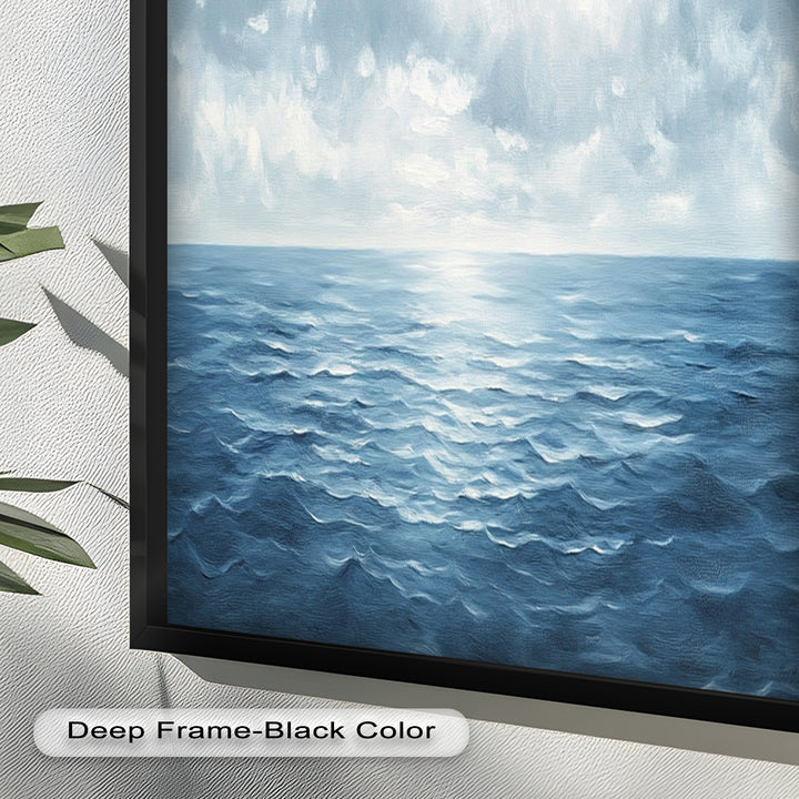 Blue Coastal Art - Ocean Seascape Oil Painting