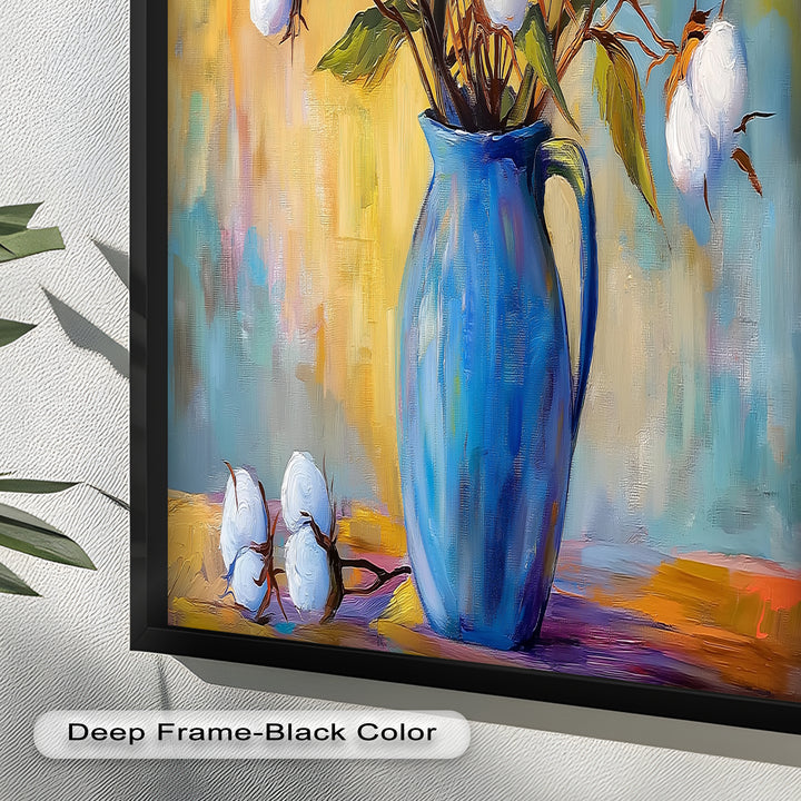 Blue Vase – Floral Oil Painting