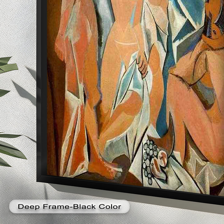 Echoes of Les Demoiselles – Picasso-Inspired Cubist Nude Figures Oil Painting