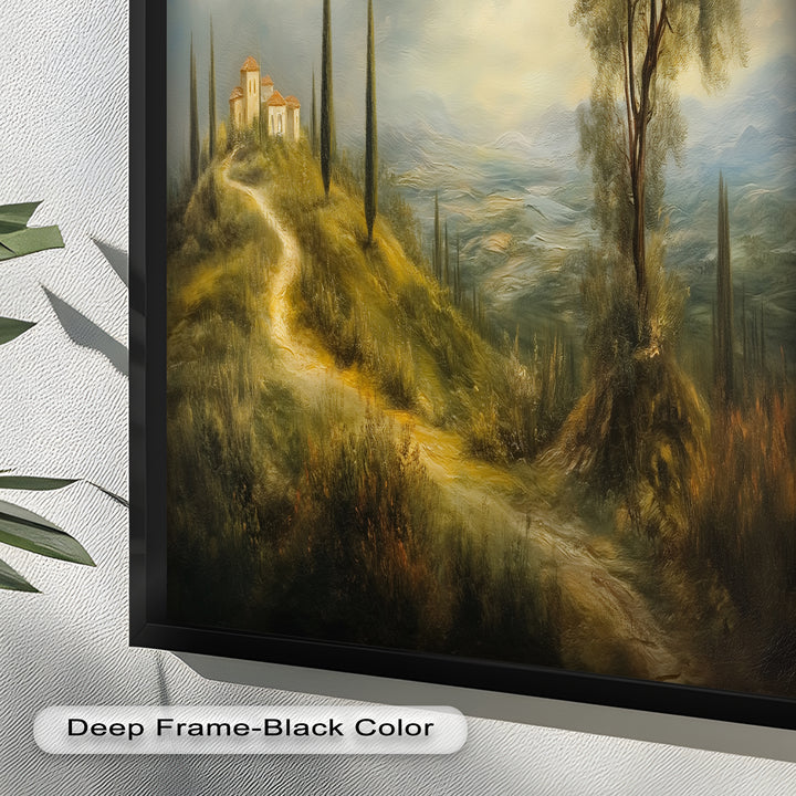 Tuscan Hillside Wall Art – Landscape Oil Painting