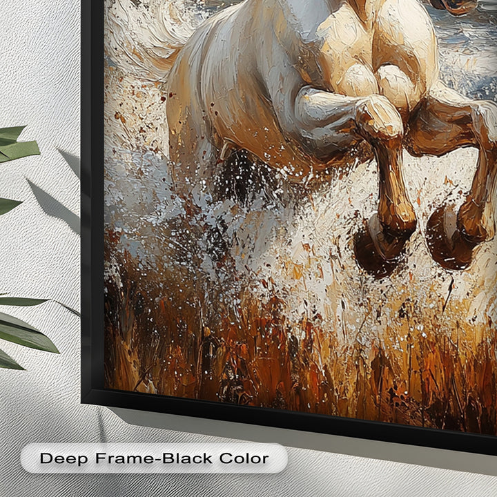 Spirit of the Wind – White Horse Oil Painting