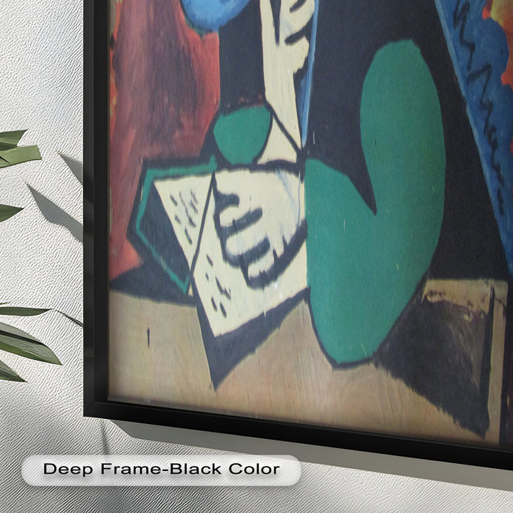 The Reader – Cubist Portrait of Quiet Focus Picasso Oil Painting