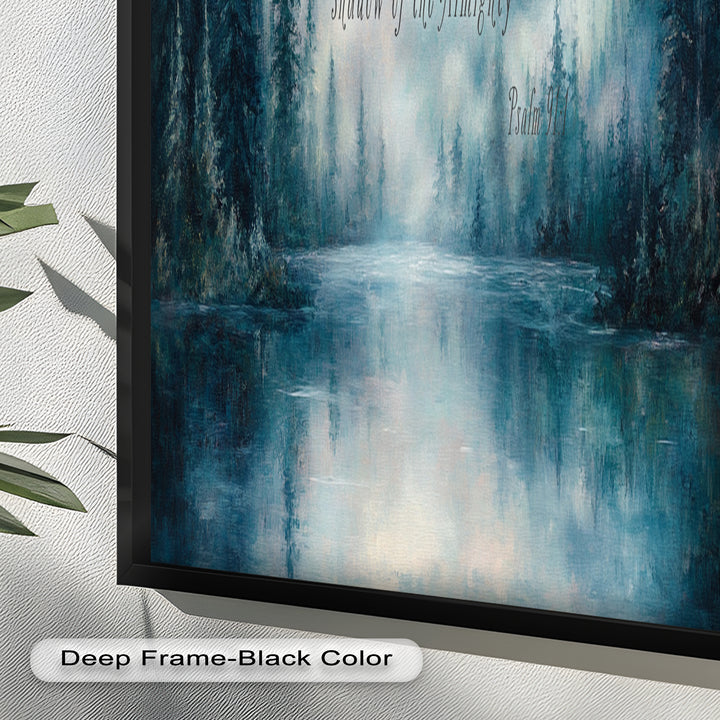 Psalm 91:1 – Divine Protection Bible Verse Oil Painting