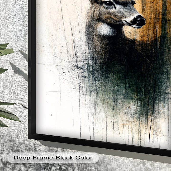 Majestic Deer Portrait - Animal Oil Painting