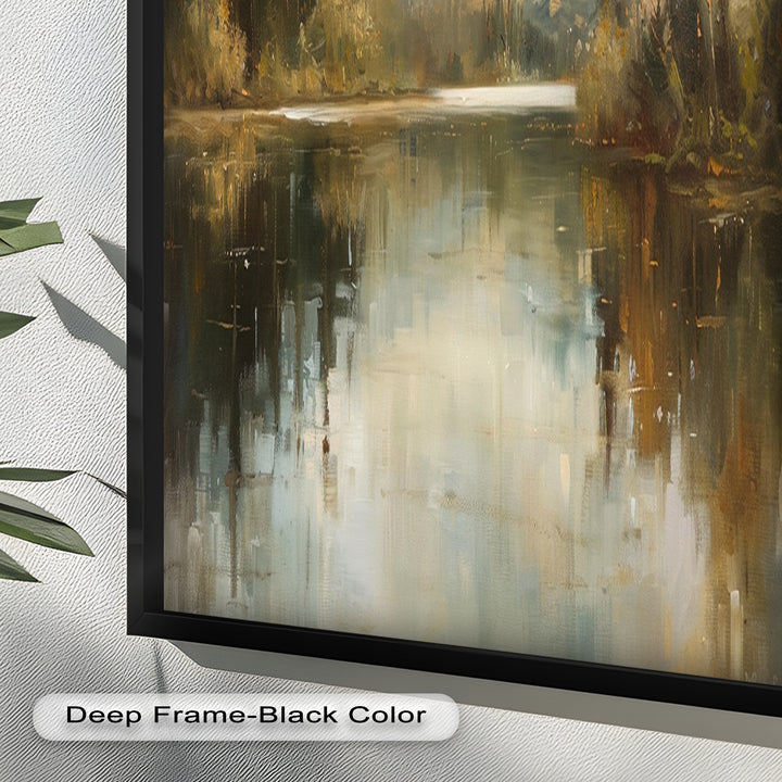 Lake Landscape – Framed Modern Oil Paintings