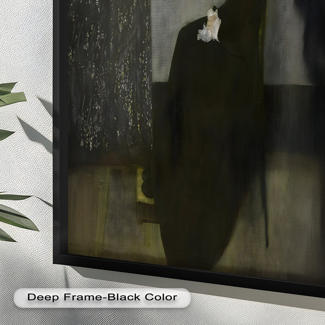 A Quiet Devotion – Seated Woman in Black Historic Oil Painting