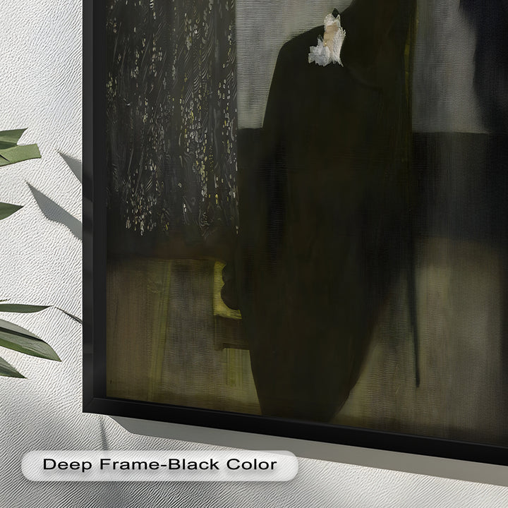 A Quiet Devotion – Seated Woman in Black Historic Oil Painting