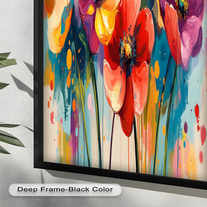 Colored Flowers – Vibrant Floral Oil Painting