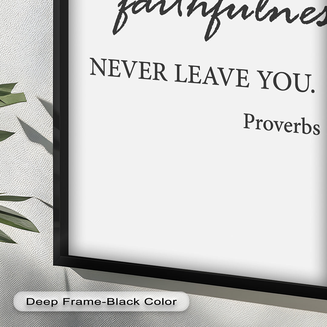 Let Love and Faithfulness – Bible Verse Oil Painting