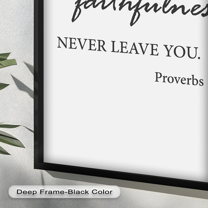 Let Love and Faithfulness – Bible Verse Oil Painting