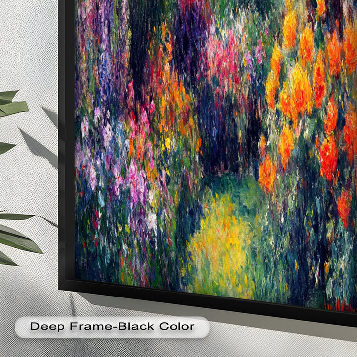 Sunlit Garden in Full Bloom – Impressionist Floral Oil Painting
