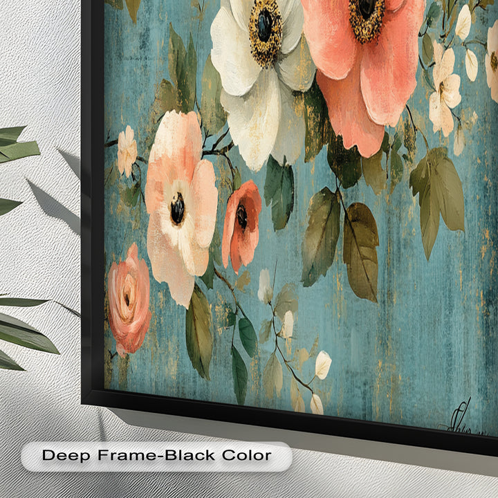 Vintage Bloom – Elegant Floral Oil Painting