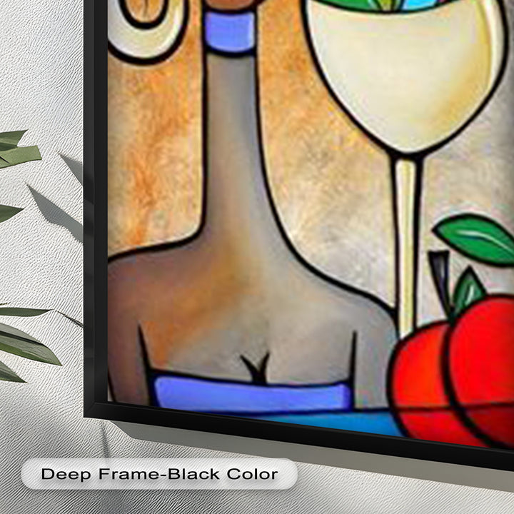 Tropical Gaze – Lebendiges Cocktail Muse Picasso Ölgemälde