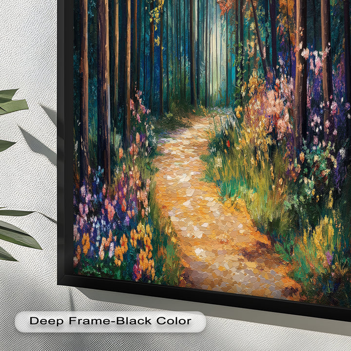 Colored Autumn Forest – Vibrant Oil Painting