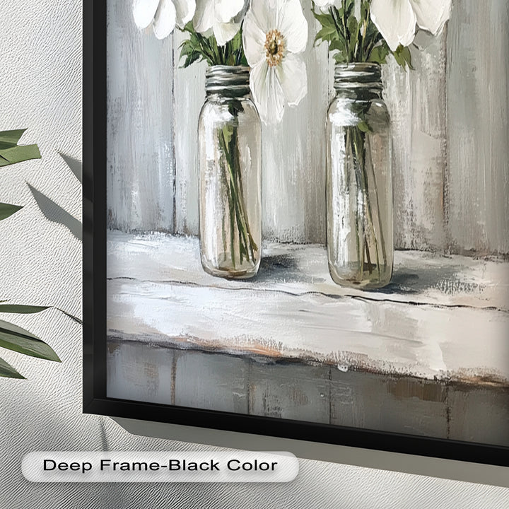 White Flower Jar Still Life – Floral Oil Paintings