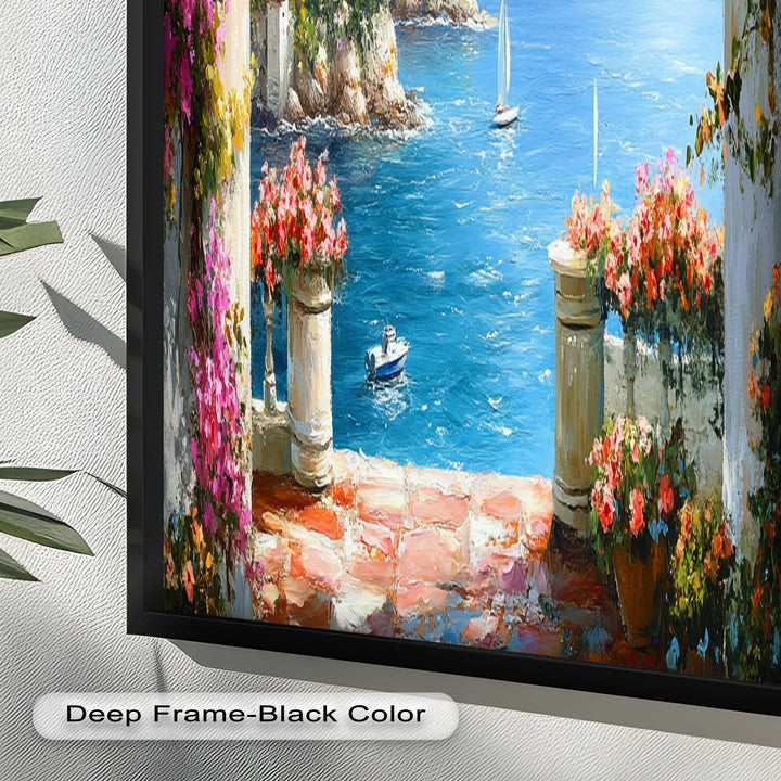 Mediterranean Coastal – Seaside Landscape Oil Painting