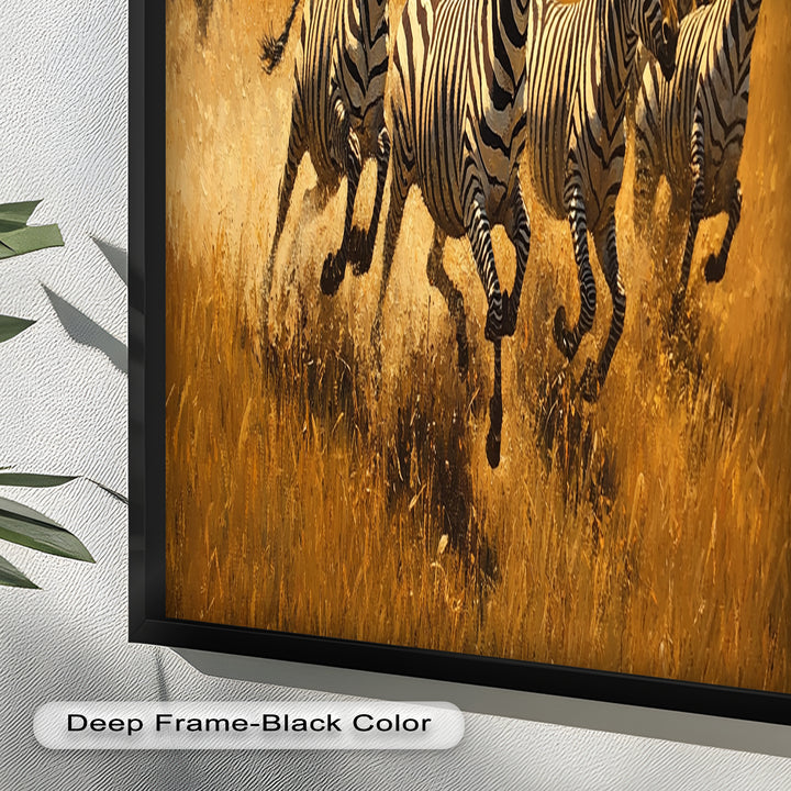 Running Wild – Zebra Oil Painting