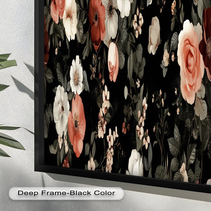 Vintage Garden Blooms Wall Art – Floral Oil Painting