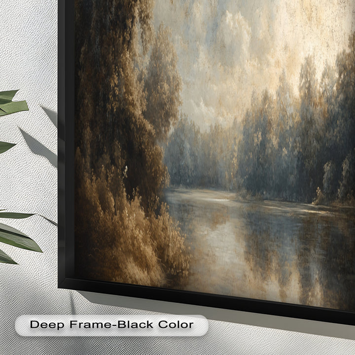Forest Lake Wall Art – Nature Oil Painting