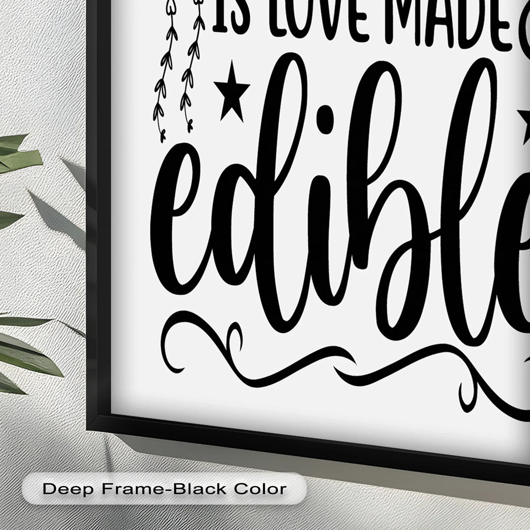 Cooking Is Love Made Edible – Framed Oil Painting - MyPhotoStation