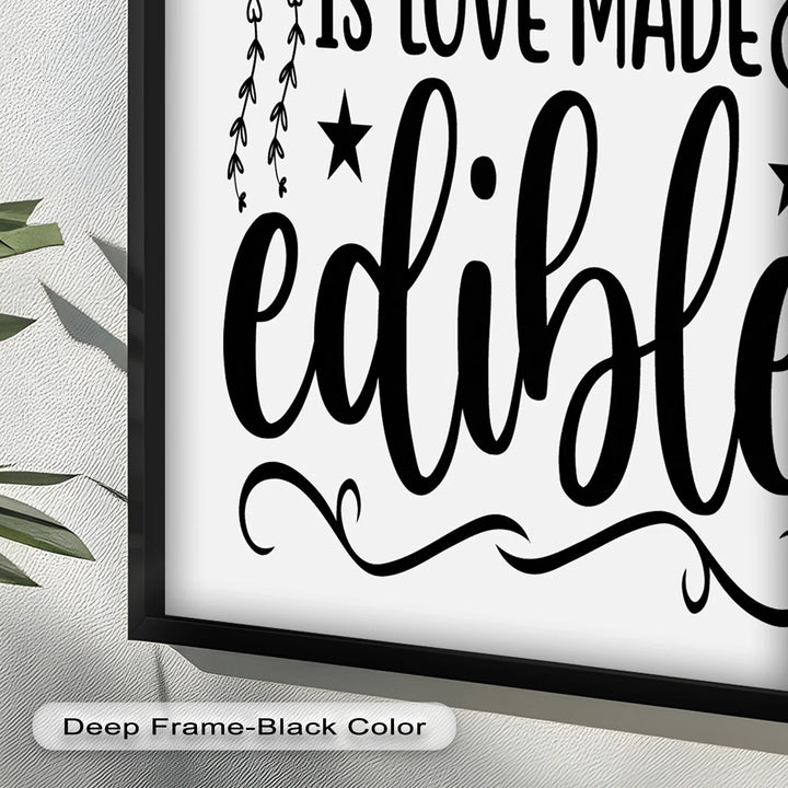 Cooking Is Love Made Edible – Framed Oil Painting - MyPhotoStation