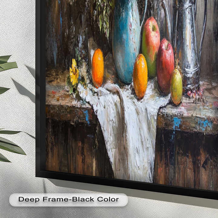 Vintage Floral & Fruit  – Still Life Art Oil Painting