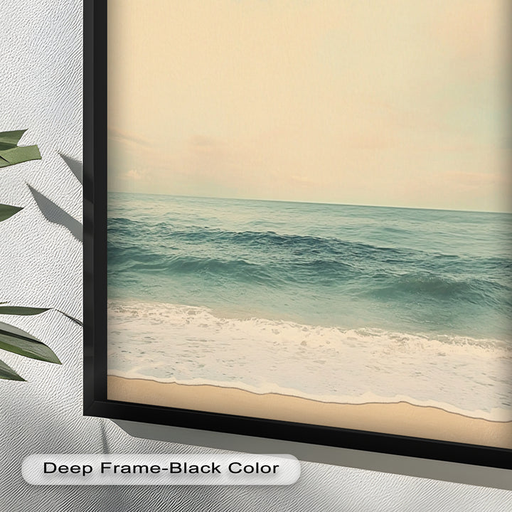 Calm Ocean Oil Paintings – Coastal Beach Wall Art
