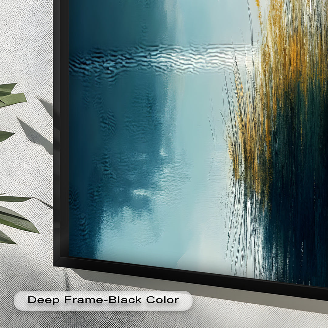 Misty Morning Landscape – Framed Nature Oil Painting