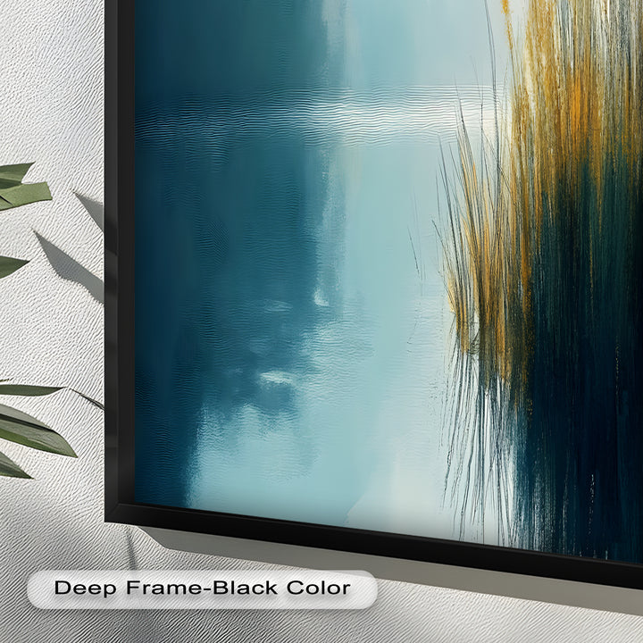 Misty Morning Landscape – Framed Nature Oil Painting