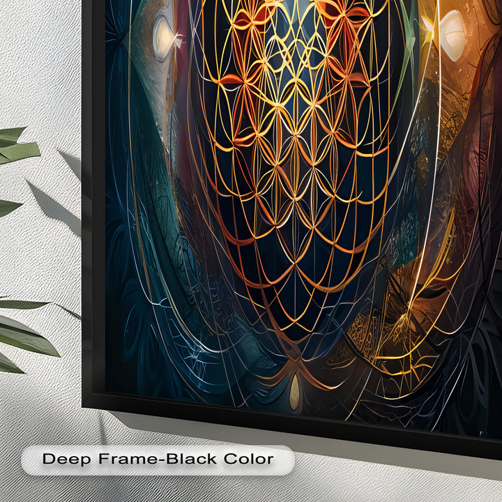 Spiritual Wall Art-Sacred Geometry Flower of Life Oil Painting
