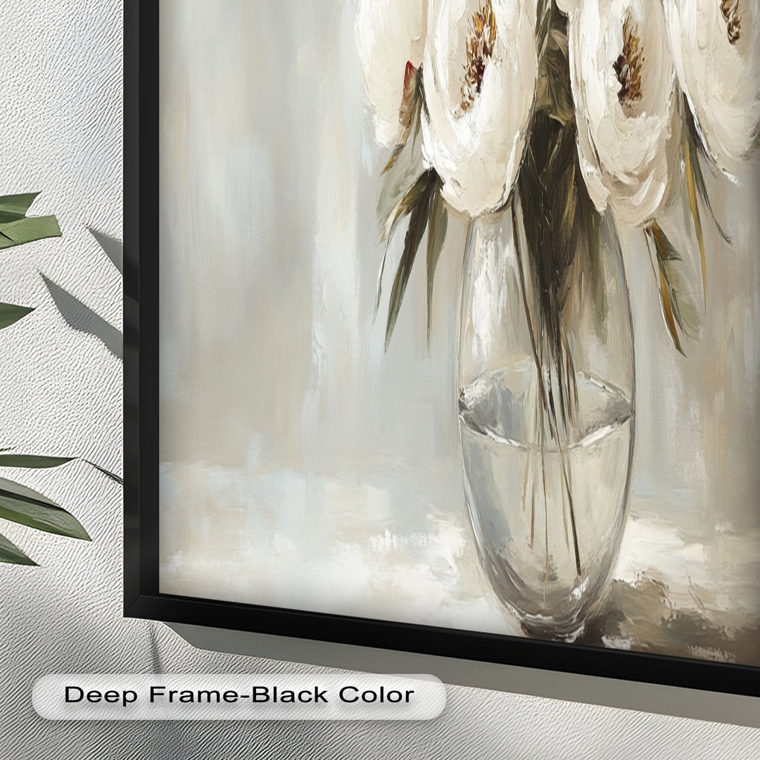 White Peony Bouquet – Floral Oil Paintings