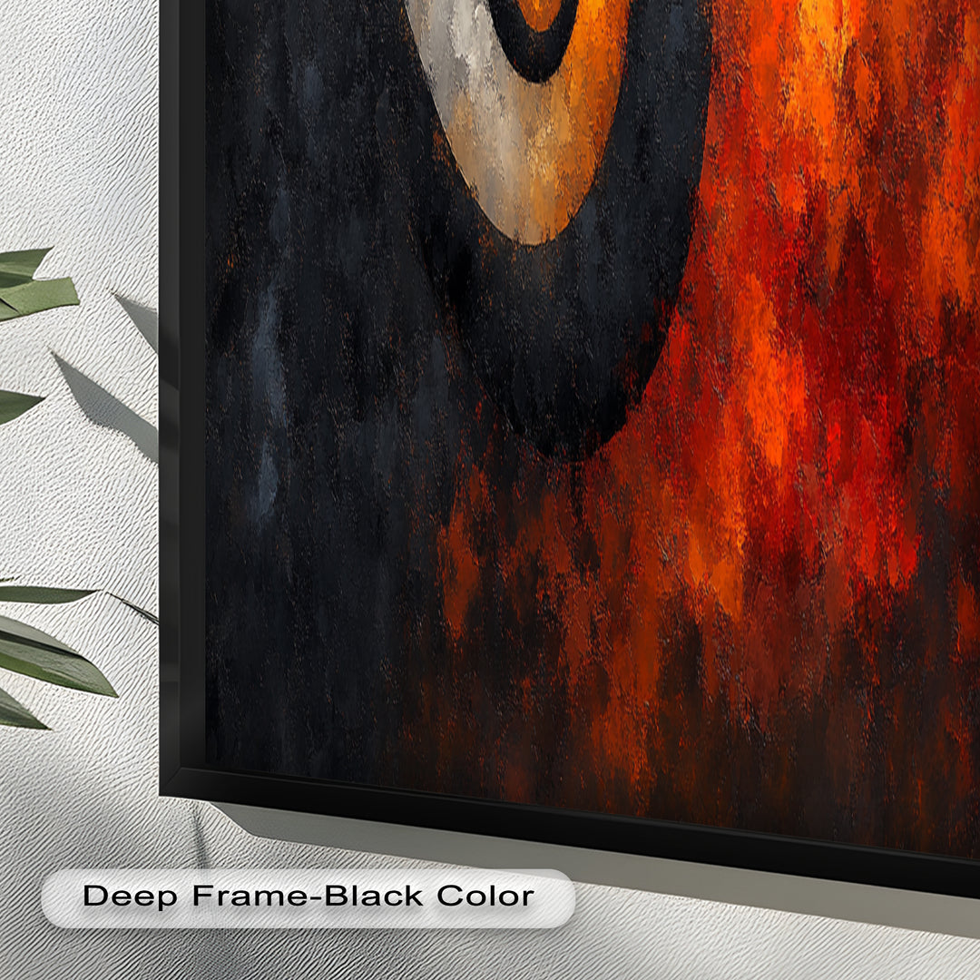 Autumn Swirl – Abstract Spiral Oil Painting