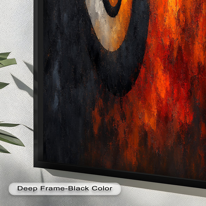 Autumn Swirl – Abstract Spiral Oil Painting