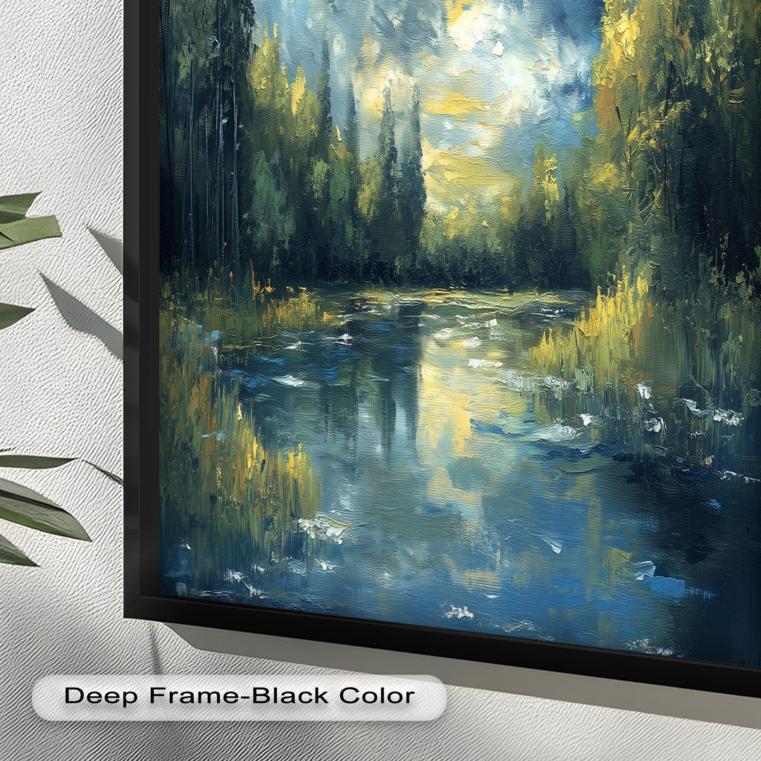 Forest River – Nature Oil Painting