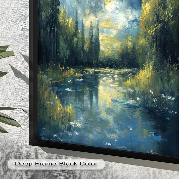 Forest River – Nature Oil Painting