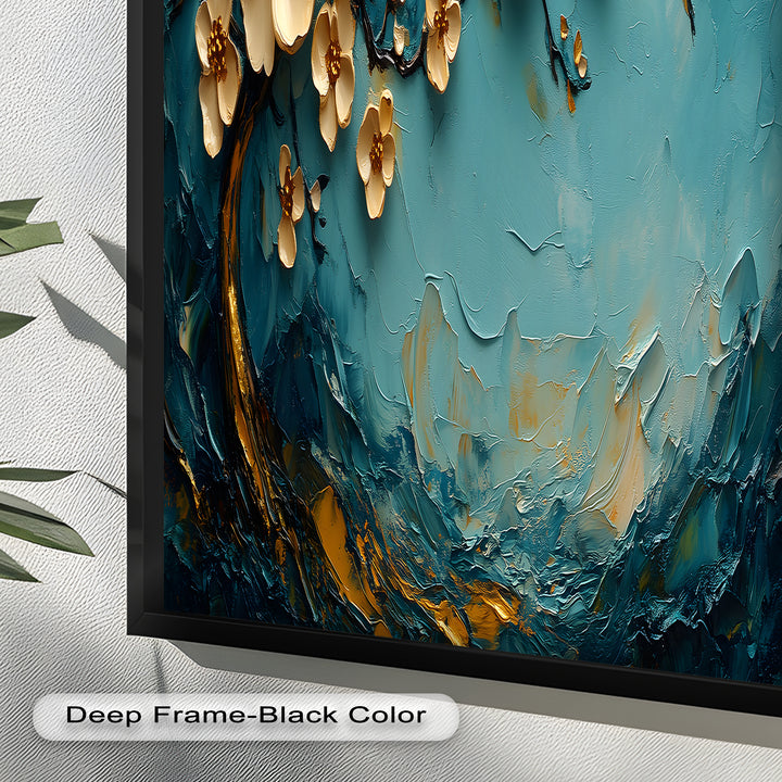 Golden Flowers – Botanical Oil Painting